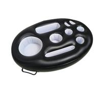 WIIYENA Barre gonflable portable avec 9 compartiments de rangement, idéale pour les fêtes d'été, les pièces de jardin en plein air, noir