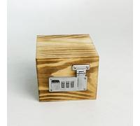 WIIYENA Boîtes de rangement en bois massif avec serrures - Boîte de rangement protégée par mot de passe - Organisateur de bureau carré pour colliers, bijoux, documents (style 2)