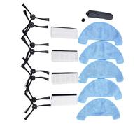 WIIYENA Brosse à rouleau, brosses latérales, filtres et chiffons de rechange pour aspirateur robot DomoOVA DRV80 Animal, 1 brosse principale, 4 filtres, 8 brosses latérales, 5 chiffons