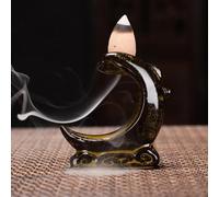 WIIYENA Brûleur d'encens cascade à refoulement pour décoration d'intérieur, fontaine d'aromathérapie en céramique avec cônes pour la méditation, la relaxation, le bureau, le yoga, le spa, style 1# 2