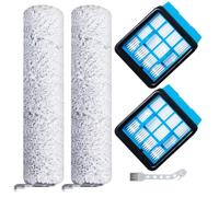WIIYENA Compatible avec Bissell CrossWave OmniForce 3912N 4046, brosse à rouleau remplaçable, 2 brosses à rouleaux et 2 filtres avec outil de nettoyage