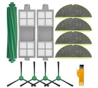 WIIYENA DustCompactor Kit d'accessoires pour aspirateur Roomba 205 avec brosse principale, chiffon serpillère, brosses latérales, filtre (A)