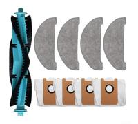 WIIYENA Kit d'accessoires pour aspirateur T10 Lite pour robot Ultenic Pièces de rechange avec 4 serpillères, 1 brosse principale, 4 sacs à poussière