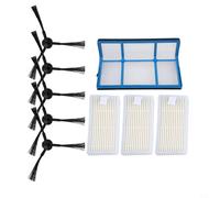 WIIYENA Kit de brosses latérales filtrantes pour ZACO V3s V5 V5s V5s Pro, pour aspirateur robot pour Medion MD16192 MD18500 MD18501 MD18600, 3 filtres, 6 brosses latérales, 1 maille préfiltre