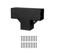 WIIYENA Kit de quincaillerie pour pergola en acier de 10,2 x 10,2 cm avec support d'angle à angle droit à 3 voies et base pour tonnelle, abri de jardin et structures de jardin