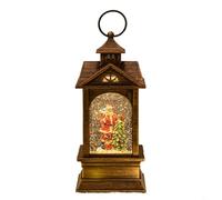 WIIYENA Lanterne boule à neige de Noël, lanterne à vent de Noël vintage, boîte à musique, veilleuse, lampe à bougie, décoration de Noël pour les vacances, décoration d'intérieur (vieil homme, taille M