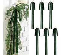 WIIYENA Lot de 12 nœuds décoratifs vintage en velours pour sapin de Noël - 40 x 60 cm - Élégantes décorations de vacances pour sapin de Noël, couronnes et décoration d'intérieur (vert)