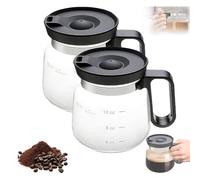 WIIYENA Lot de 2 tasses en verre résistant à la chaleur de 473,6 g avec couvercle de voyage pratique