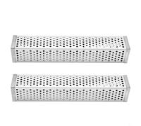 WIIYENA Lot de 2 tubes de fumée en acier inoxydable pour barbecue avec flux d'air multi-trous pour une production de fumée constante et un boost de saveur