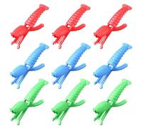 WIIYENA Lot de 3 éplucheurs d'écrevisses ergonomiques en ABS pour fruits de mer, garde les doigts propres et protège les ongles, rouge, vert, bleu