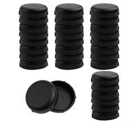 WIIYENA Lot de 32 patins pour meubles d'extérieur de 3,8 cm de diamètre - Capuchons de protection de sol en fer forgé - Pour meubles de terrasse - Protection de sol - Noir