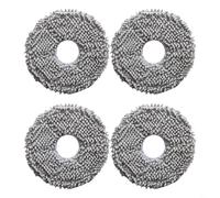 WIIYENA Lot de 4 chiffons en microfibre pour aspirateur Deebot T30C pour Pro Omni pour Ecovacs Robot aspirateur serpillère Pièces de rechange Tapis de nettoyage