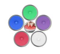 WIIYENA Lot de 5 couvercles de fermentation en silicone pour cornichons, kimchi et choucroute, 8,6 cm de diamètre, sans BPA, passent au lave-vaisselle, avec anneaux métalliques