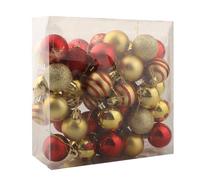 WIIYENA Lot de 50 boules de Noël décoratives de 4 cm pour décoration de sapin de Noël, fête de mariage, décoration à suspendre