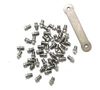 WIIYENA Lot de 50 goupilles en acier pour pédales de vélo avec clé antidérapante Boulons de rechange pour pédales de vélo