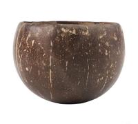 WIIYENA Petite bougie en noix de coco pour bougies d'aromathérapie, coquille de noix de coco naturelle, bol rond ou assiette de fruits secs