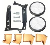 WIIYENA Roues d'entraînement de vélo de 40,6 à 61 cm, stabilisateurs réglables pour vélos, en plastique antidérapant et résistant à l'usure avec cadre en fer, facile à installer (noir)