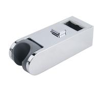 WIIYENA Support de barre coulissante pour pommeau de douche à tube carré chromé - Support réglable sans clou - Support fixe pour salle de bain - 30 x 15 mm