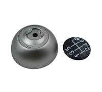 WIJHJET Cache-pommeau Levier Vitesse 5/6 Rapports Pour Fiat Pour 500/500C 2007-2018 Pommeau Levier Vitesse Voiture(6 speed-Silver)