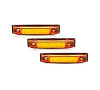 WIJHJET Feux Arrière Pour Toyota FJ Pour Cruiser 2007-2014 3 Pièces Super Lumineux Ambre/Blanc LED Calandre Centrale Feux De Position Stationnement/Conduite 12V