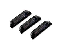 WIJHJET Feux Arrière Pour Toyota FJ Pour Cruiser 2007-2014 3 Pièces Super Lumineux Ambre/Blanc LED Calandre Centrale Feux De Position Stationnement/Conduite 12V