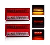 WIJHJET Feux Arrières Feu Arrière Étanche À 20 LED 12V-80V, 2 Pièces, Pour Voiture, Camion, Remorque, Camping-Car, Stop, Frein, Indicateur Marche Arrière, Clignotant Feu Stop Arrière(A)