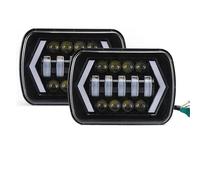 WIJHJET Phares Avant Ampoule Phare LED Étanche 55 W 7 X 6 Pouces 5 X 7 Pouces Faisceau Hi-Lo Halo Pour Jeep Pour Cherokee XJ Accessoires D'éclairage Voiture(2 piece)