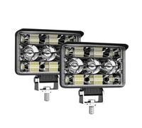 WIJHJET Phares Avant Barre Lumineuse ED 3/4/5 Pouces Projecteur Tout-terrain Phare Travail LED Pour Camion Tracteur 4x4 Bateau Feu Brouillard 12v 24v(2piece 5inch 156W)