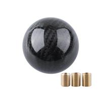 WIJHJET Pommeau Levier Vitesse Circulaire Universel En Fibre Carbone Pour Voiture Forme Boule Ronde AT MT Noir Pommeau Levier Vitesse Voiture(Le noir)