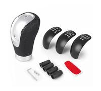 WIJHJET Pommeau Levier Vitesse Universel 5/6 Vitesses En Cuir PU Accessoire Remplacement Pour Intérieur Voiture Pommeau Levier Vitesse Voiture(Le noir)