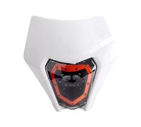 WIJHJET Pour 690 Pour Enduro Pour R Pour EXC Pour SIX Pour DAYS Phare De Course Coque Motocross Dirt Bike LED E8 Phare Avant Moto(Blanc)