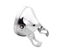 WIJHJET Pour CB400 CB1300 CB250 CB600F CB919 7" Rond 50W Faisceau Haut/bas Moto Feu De Conduite Avec Clignotant DRL Anneau Halo Yeux D'angle Phare Avant Moto(1 pcs Silver houes)