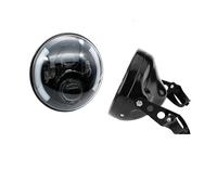 WIJHJET Pour CB400 CB1300 CB250 CB600F CB919 7" Rond 50W Faisceau Haut/bas Moto Feu De Conduite Avec Clignotant DRL Anneau Halo Yeux D'angle Phare Avant Moto(1 set black)
