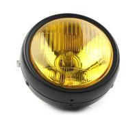 WIJHJET Pour Dyna Pour FXDL Pour Softai Pour Sportster Pour Cruiser Pour Choppers Moto 5,75" Rétro Phare Lampe Frontale Phare Avant Moto(Amber Lens)