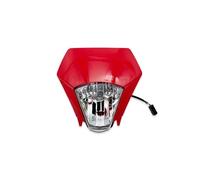 WIJHJET Pour GASGAS Pour EC Pour ECF Pour ES Pour EWF 250 300 Plaque De Phare LED De Moto Masque De Motocross Couvercle Boîtier Phare Avant Moto(Red LED Headlight)