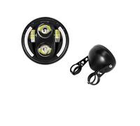 WIJHJET Pour Shadow Pour VT 600 750 1100 Pour VTX 1300 Phare LED Universel Pour Moto 5 3/4 Pouces,75 Avec Boîtier De Montage Et Support Godet Phare Avant Moto(Lamp and Housing B)