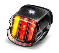 WIJHJET Pour Sportster Pour Dyna Moto Plaque D'immatriculation Arrière Feu LED Eagle Claw Stop Avec Clignotant De Circulation Phare Avant Moto(Black 002)