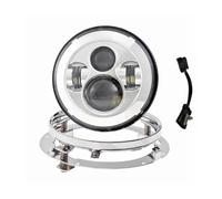 WIJHJET Pour Touring Pour Electra Pour Glide 7" Projecteur LED Phare Moto + 4 1/2 Feux De Croisement Antibrouillard Pièces Support 7 Pouces Phare Avant Moto(7 inch and bracket)