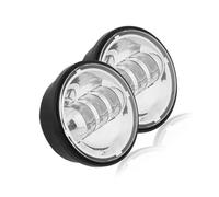 WIJHJET Pour Touring Pour Electra Pour Glide 7" Projecteur LED Phare Moto + 4 1/2 Feux De Croisement Antibrouillard Pièces Support 7 Pouces Phare Avant Moto(4.5 inch chrome)