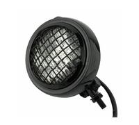 WIJHJET Pour Tri XS650 Pour Bobber Pour Chopper Moto Phare Avec Grille De Protection Universel 4,5" Lampe Scellée Ampoule Phare Avant Moto(Black Clear)