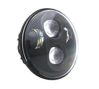 WIJHJET Pour V-Rod For Night Pour Rod Pour Scrambler Phare Rond De 5-3/4" Avec Anneau Halo Blanc/ambre De Moto À LED De Projecteur De 5,75 Pouces. Phare Avant Moto