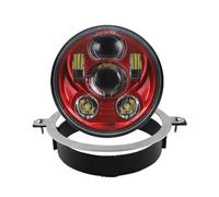 WIJHJET Pour VTX 1800 1300 2002-2008 Kit Avec Support Et Matériel - Plug And Play (génération III) Phare LED 5 3/4" Phare Avant Moto(Red A)