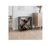 Wijnkast 62x25x62 cm massief grenenhout grijs821761