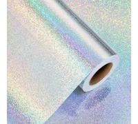 Wikadlik Papier cadeau argenté à pointe holographique pour la Saint-Valentin, la fête des mères, un anniversaire, un mariage, des vacances, Noël