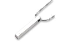 Wikavanli Collier de couple en acier inoxydable pour homme et femme, pendentif barre assorti, chaîne serpent de 55,9 cm, unisexe, Métal, acier inoxydable