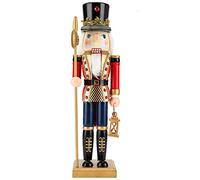 Wikay 35cm/13.77 Pouces Casse Noisette Soldat Marionnette Casse-Noisette Jouet Cadeau pour Enfants Classique Décoration de Noël Ornement pour Noël Festival de Noël Décoration d'intérieur (Rouge)