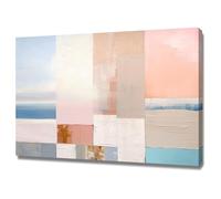 WIKEO Abstrait Affiche sur Toile Motif de graffiti moderne images murale pour chambre à coucher, bureau Salle À Manger BarImpression tableau Decor Posters(Rose)-60x90cm Encadrée