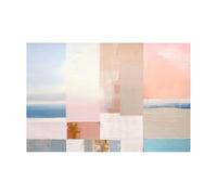 WIKEO Abstrait Affiche sur Toile Motif de graffiti moderne images murale pour chambre à coucher, bureau Salle À Manger BarImpression tableau Decor Posters(Rose)-70x100cm Sans cadre