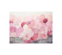 WIKEO Moderne Abstrait Impression sur Toile Tableau Motif simple coloré Adolescent Salon décoration pour chambre à coucher bureau, images minimalistes(Rose)-50x70cm Sans cadre