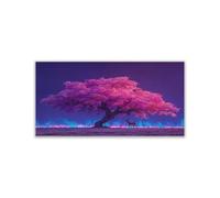 WIKEO Toile murale abstraite à thème arbre de vie coloré Photo du Sapin de Nuit Œuvre d'art moderne pour la décoration d'intérieur salon, chambre à coucher(Rose 8)-60x120cm Sans cadre